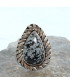Bague en Obsidienne Flocons de neige
