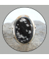 Bague en Obsidienne Flocons de neige