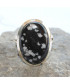 Bague en Obsidienne Flocons de neige