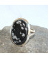 Bague en Obsidienne Flocons de neige