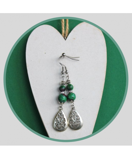 Boucles d'Oreilles en Fuchsite