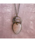Pendentif Libellule en Quartz rose