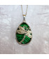 Pendentif Libellule en Malachite