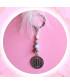 Porte-clefs Fleur de vie en Morganite