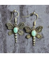 Boucles d'oreilles Libellules en Larimar