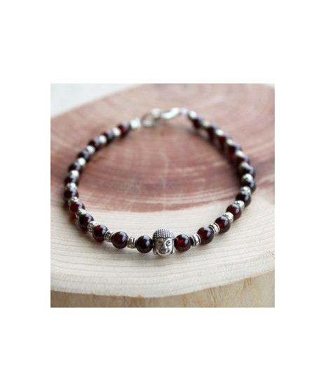 Bracelet Bouddha en Grenat