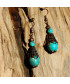 Boucles d'oreilles en Jaspe bleu