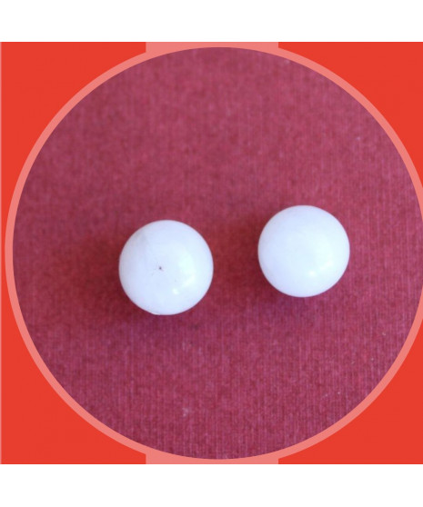 Boucles d'oreilles clous en Agate blanche