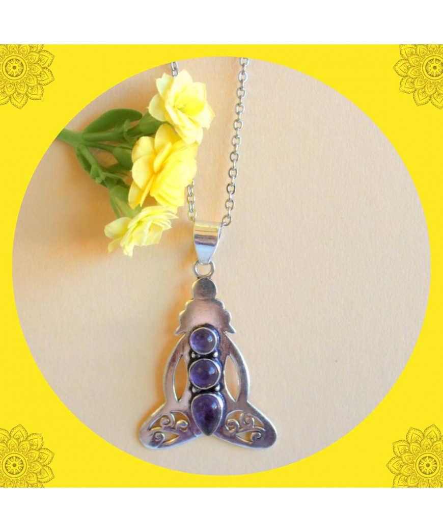 Pendentif Yogi en Améthyste