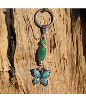 Porte-clefs Papillon vert...