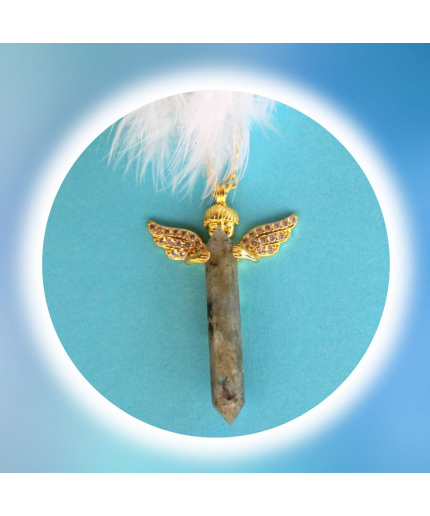 Pendentif Ange en Labradorite