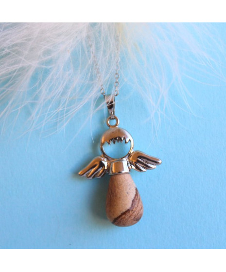Pendentif Ange en Jaspe paysage