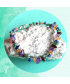 Bracelet multicolore en pierres irrégulières