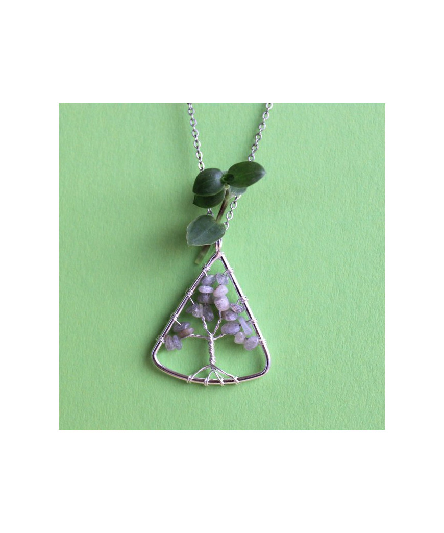 Pendentif Arbre de vie en Labradorite