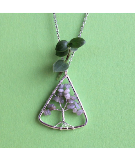Pendentif Arbre de vie en Labradorite