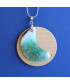 Pendentif Lune en Agate verte