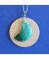 Pendentif Lune en Agate verte