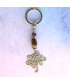 Porte-clefs Arbre de vie en Obsidienne acajou