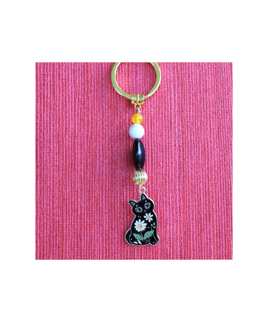 Porte-clefs Chat noir