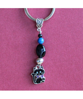 Porte-clefs Chat noir