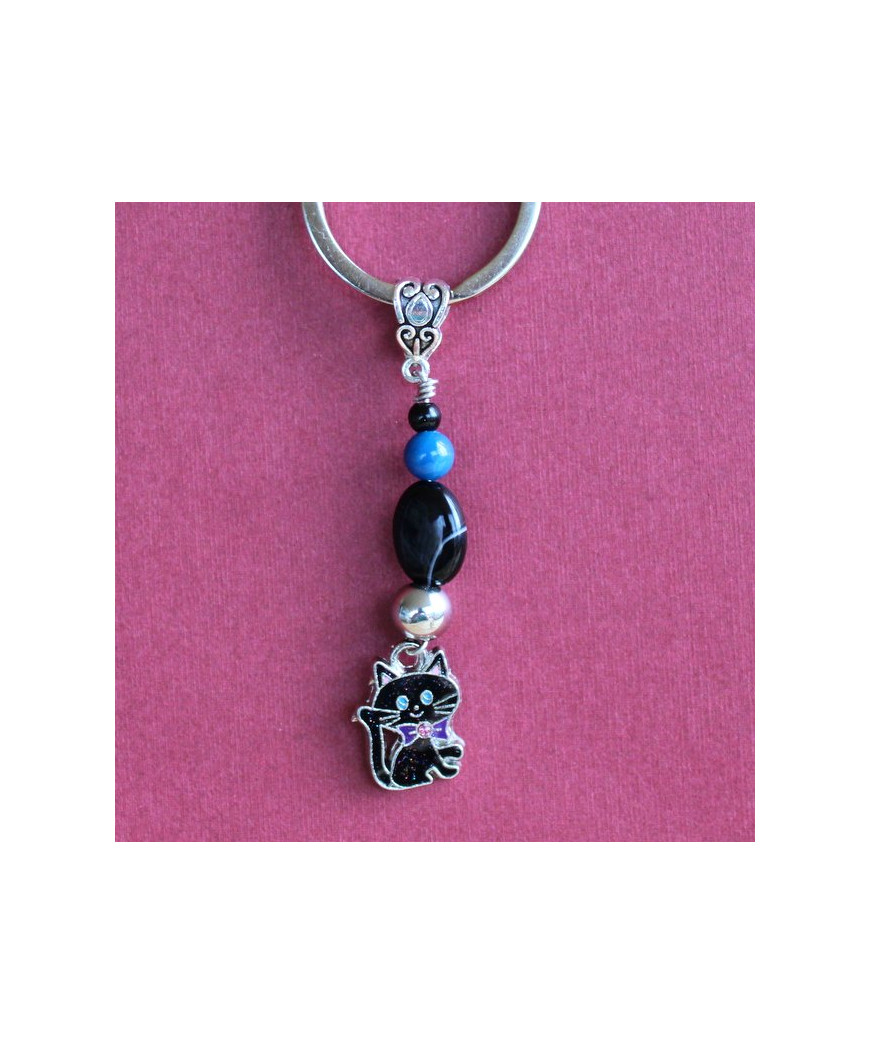 Porte-clefs Chat noir
