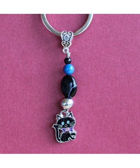 Porte-clefs Chat noir