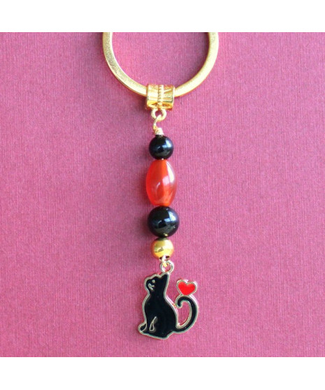 Porte-clefs Chat noir