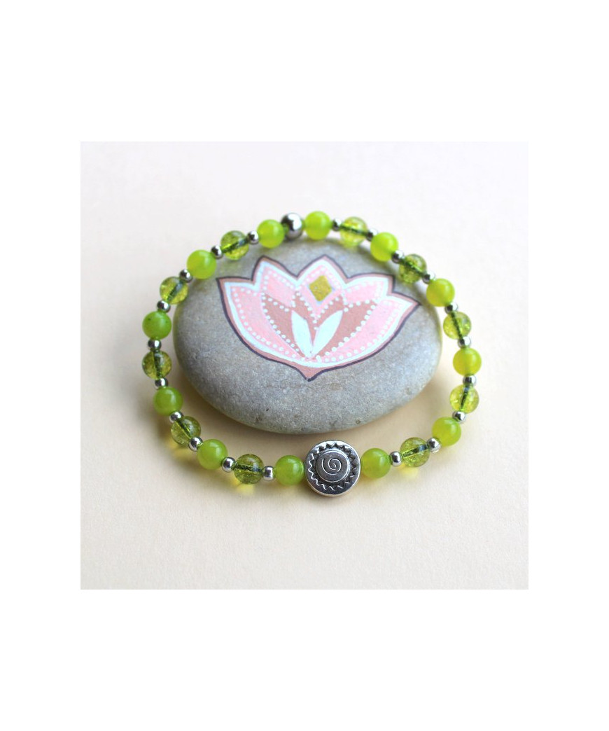 Bracelet Spirale en Péridot