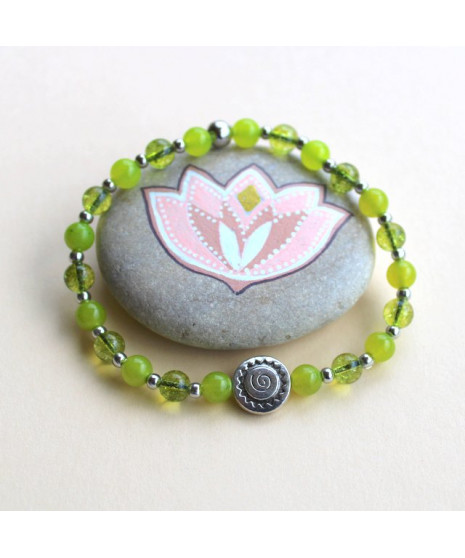 Bracelet Spirale en Péridot