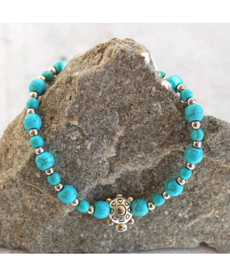 Bracelet Tortue en Turquoise