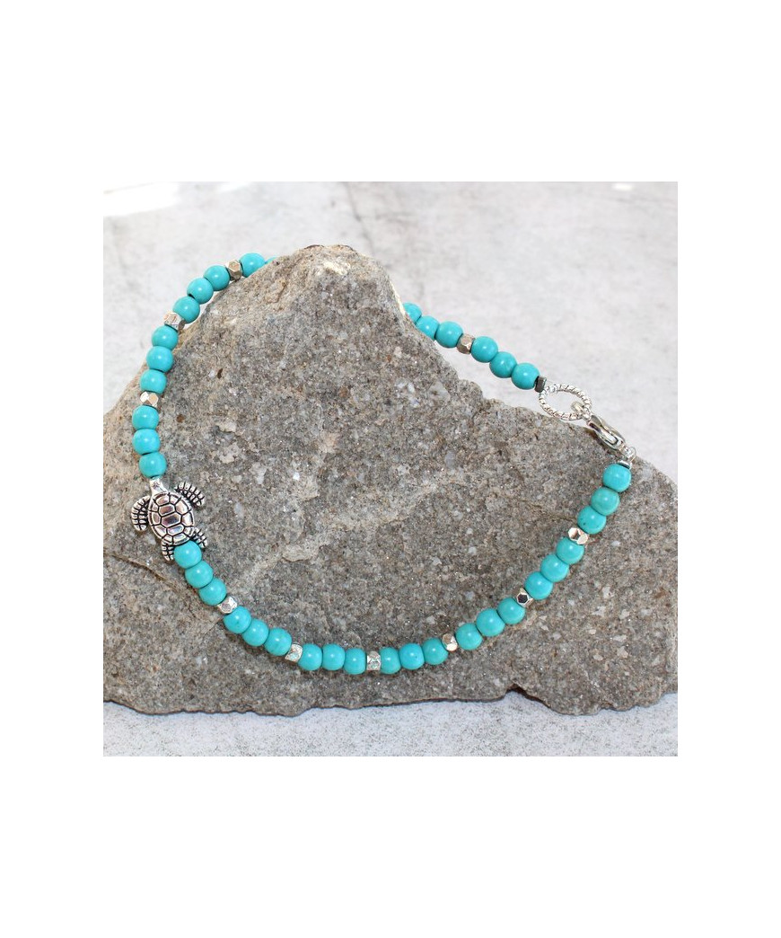 Bracelet Tortue en Turquoise