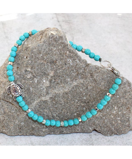 Bracelet Tortue en Turquoise