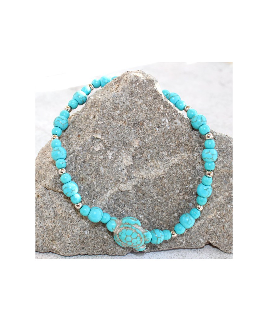 Bracelet Tortue en Turquoise