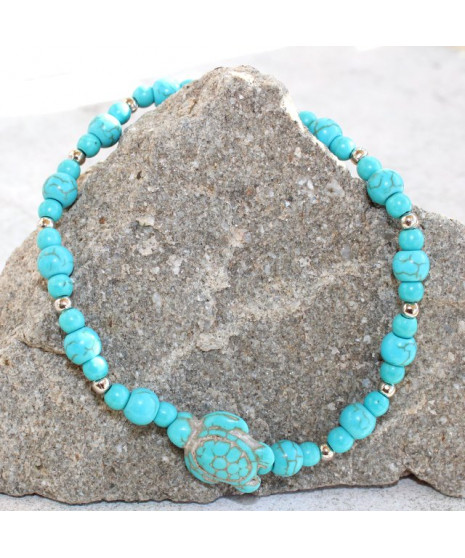 Bracelet Tortue en Turquoise